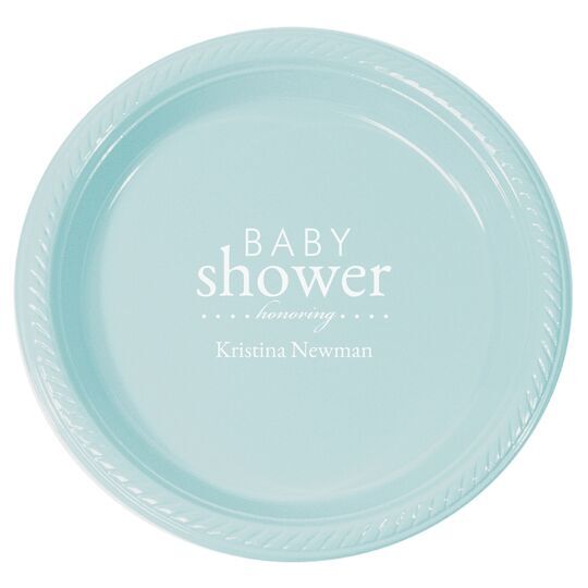 Baby Shower Honoring Plastic Plates